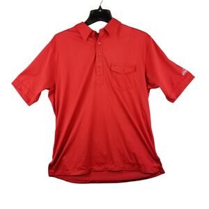 Men's Coke Polo Shirt XL Embroidered Coca Cola Logo Vendor Uniform Short Sleeve